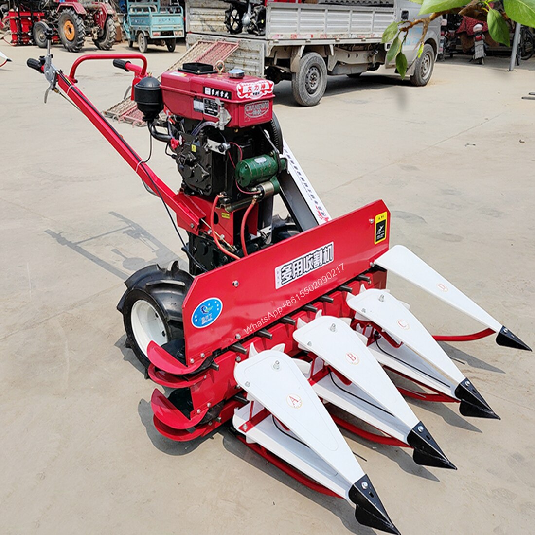 Small corn harvester household rice winder header agricultural multi functional straw pasture firewood gasoline automatic
