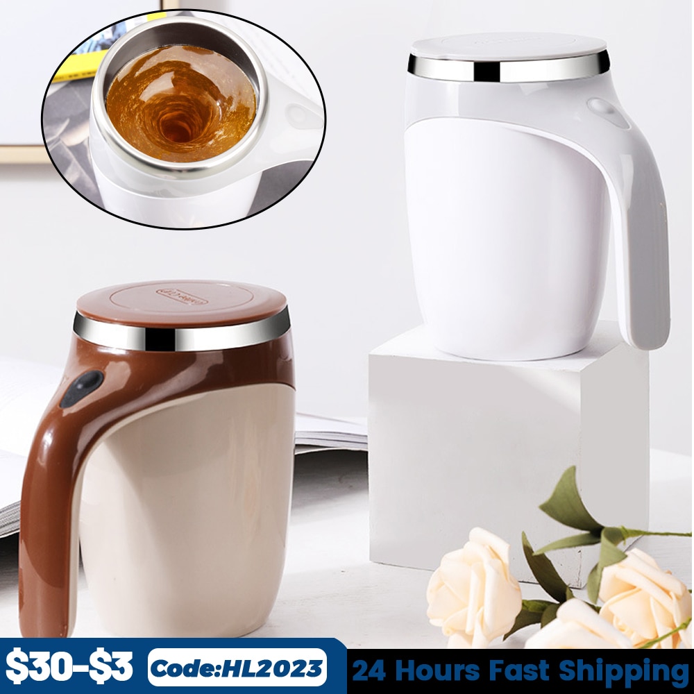 Automatic Self Stirring Magnetic Mug 304 Stainless Steel Smart Coffee Milk Mixer Stir Cup Thermal Blender Gift Water Bottle