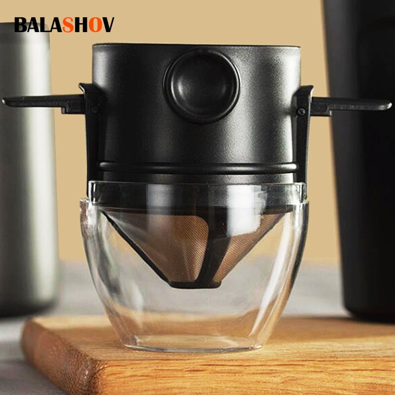 Coffee Filter Portable Reusable Funnel Tea Infuser Stainless Steel Drip Coffee Tea Dripper For Home Office Outdoor Travel